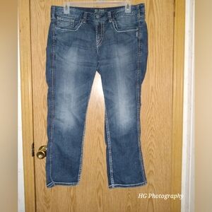 Silver Women's Blue Jean Capris Size 18